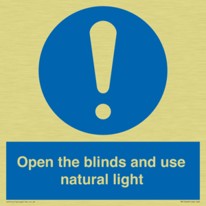 Open the blinds and use natural light